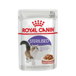 پوچ گربه عقیم‌شده رویال کنین مدل Sterilised in Gravy